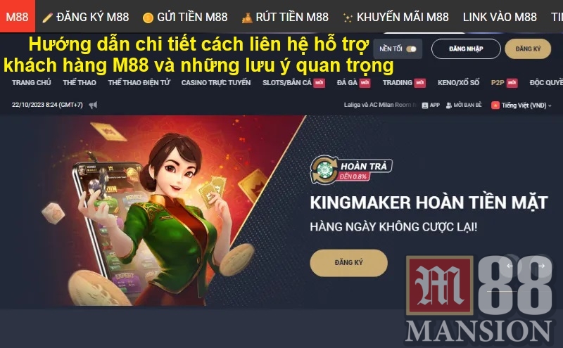 Hướng dẫn chi tiết cách liên hệ hỗ trợ khách hàng M88 và những lưu ý quan trọng