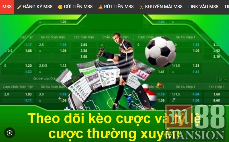 Theo dõi kèo cược và tỷ lệ cược thường xuyên